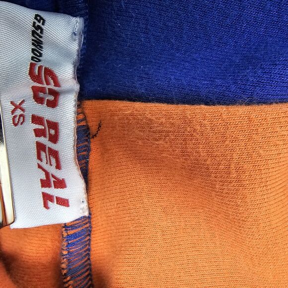 GSUWOO Orange Blue Ruched Set XS – Hoodie Joggers Streetwear Colorblock Outfit - Picture 11 of 16